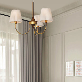 Silva Lustre Vintage, Métal/Tissu, Blanc/Vert, Salle à Manger/Salle à Séjour