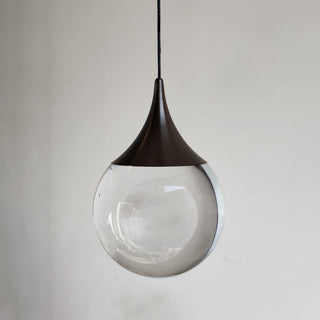 Aria Suspension Globe Inhabituel, Métal/Cristal, Noir/Blanc, Chevet/Salon