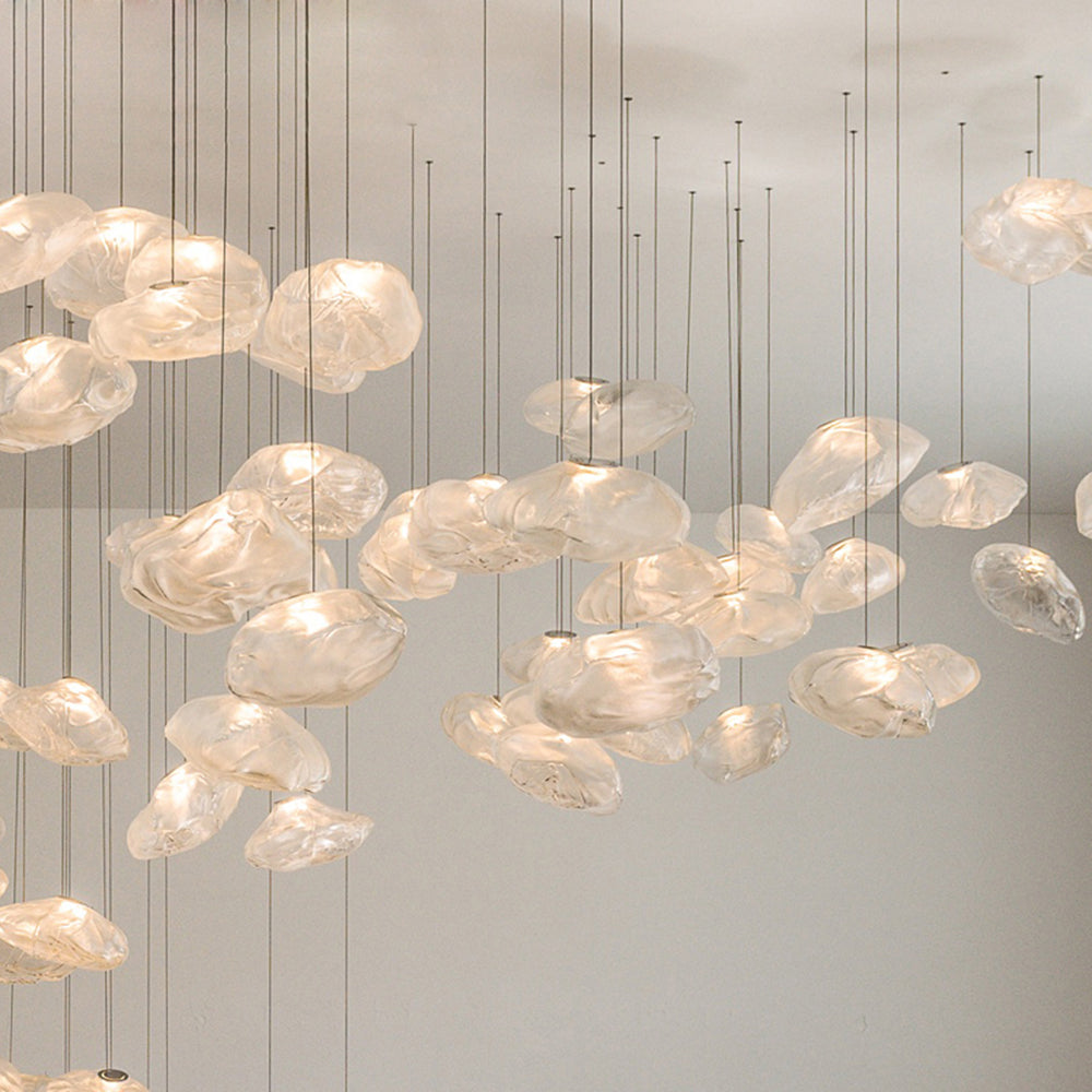 Avi Suspension Globe, Métal/Verre, Clair/Gris/Ambre