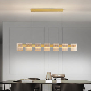 Arisha Suspension Carrée Urbaine, Cuivre/Verre, Doré, Salle de Bain/Chambre à Coucher