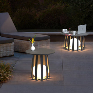 Ray Lampadaire Table Moderne, Métal, Noir, Extérieur