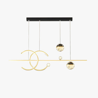 Arisha Luminaires Suspension d'Étoile LED Élegante Métal/Cristal Salon