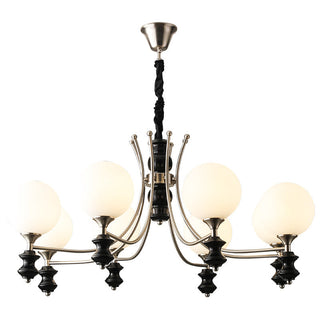 Valentina Suspension Luminaire LED Vintage Blanc Verre Salon