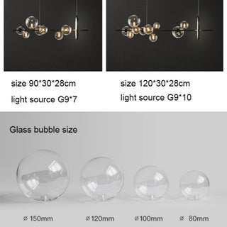Valentina Moderne LED Lustre Or/Noir Verre Salon/Chambre À Coucher