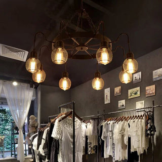 Silva Industriel LED Lustre Métal/Verre Chambre À Coucher/Salon