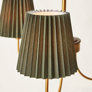 Silva Lustre Vintage, Métal/Tissu, Blanc/Vert, Salle à Manger/Salle à Séjour