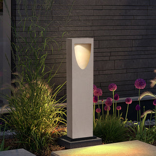 Ray Extérieur Rectangulaire Minimaliste, Métal/Pierre, Gris, Extérieur