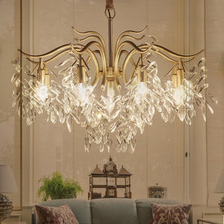Kristy Suspension Multi Luxueux, Cristal/Cuivre, Noir/Or, Salon
