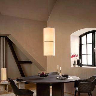 Kovar Suspension Cylindre Vintage. Métal/Soie. Blanc/Beige/Noir. Chambre à Coucher/Salon-Luire