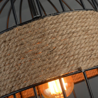 Epoch Design LED Cage à Oiseaux Suspension Métal/Corde Café/Bar/Restaurant