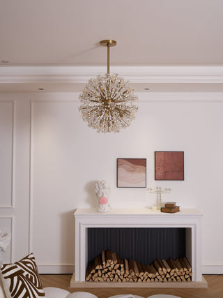 Aurora Lustre de Luxe en Métal Doré