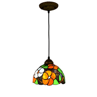 Tiffany Vintage Suspension Tachée Métal Verre Chambre À Coucher
