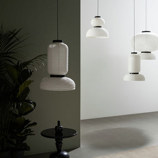 Ritta Suspension Vintage, Métal/Soie, Noir/Blanc, Chambre à Coucher