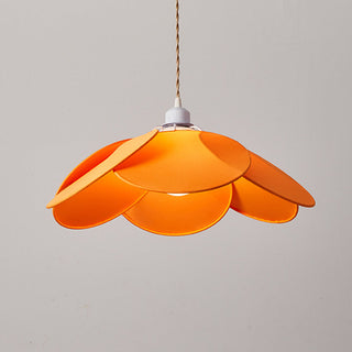 Ritta Suspension Petale Contemporain, Metal/Tissu, Orange/Marron/Beige, Salon