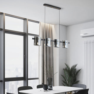 Arisha Suspension Cylindre Nordique, Cuivre/Verre, Noir/Or, Bar/Cuisine