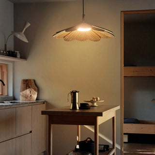 Ritta Vintage LED Suspension Noyer Bois Chambre À Coucher/Bar
