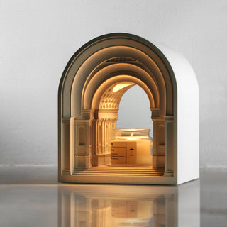 Ray Lampe de Table Dôme Art Deco, Plâtre, Blanc, Chambre/Salon