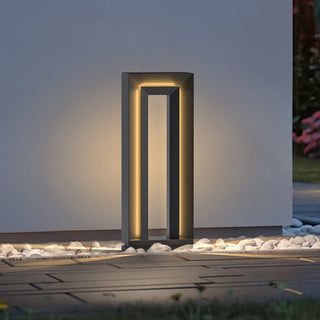 Ray Extérieure Rectangulaire Moderne, Métal/Acrylique, Noir, Extérieur