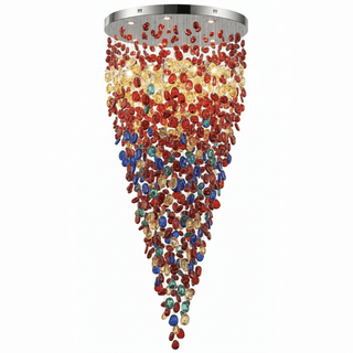 Crystal Stone Chandelier-Neutral Decor