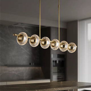 Kristy Luminaires Suspension Moderne LED Or Métal/Acrylique Salle à manger