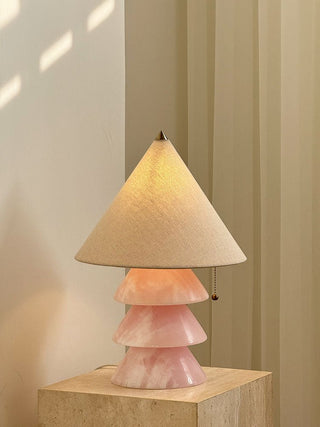 Pyramid Retro Marble Table Lamp-Neutral Decor