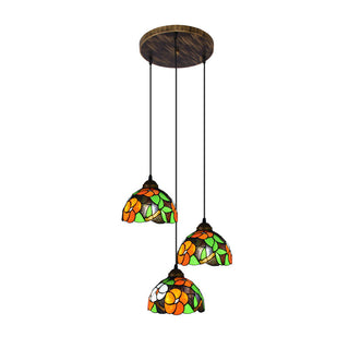 Tiffany Vintage Suspension Tachée Métal Verre Chambre À Coucher
