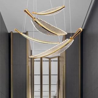 Arisha Nordique Luxe LED Suspension Métal Acrylique Hôtel Salon