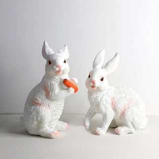 Arisha Lampadaire Lapin Moderne, Résine, Blanc, Extérieur
