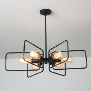 Silva Industriel LED Suspension Noir Métal Salon/Chambre À Coucher