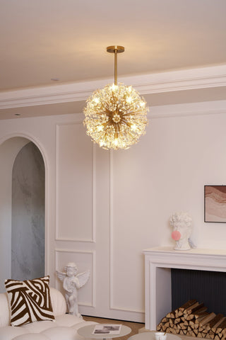 Aurora Lustre de Luxe en Métal Doré
