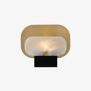 Mosaic Elegance Alabaster Table Lamp-Neutral Decor