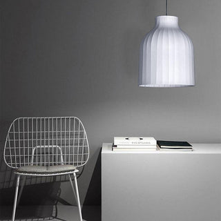 Ritta Suspension Vintage, Métal/Soie, Blanc, Salle à Manger