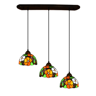 Tiffany Vintage Suspension Tachée Métal Verre Chambre À Coucher