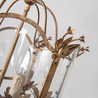 Silva Vintage Forme De Cage Suspension Métal/Verre Salle À Manger