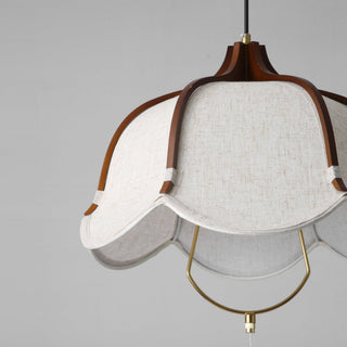 Lustra Suspension Lampe Lanterne Moderne en Tissu