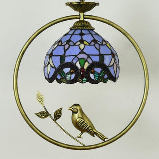Tiffany Cottage Suspension Métal Verre Chambre À Coucher