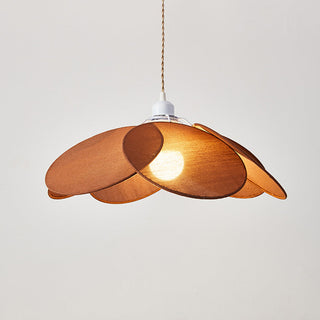 Ritta Suspension Petale Contemporain, Metal/Tissu, Orange/Marron/Beige, Salon