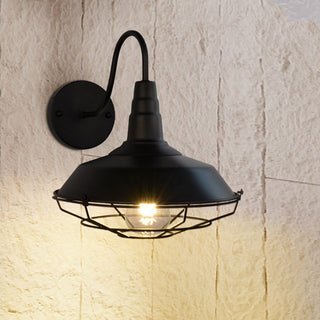 Silva Applique Murale Landerne Vintage, 3 Style, Métal/Verre, Noir, Cour