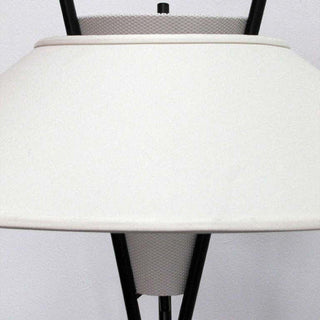 Arisha Lampadaire Trépied Simple, Métal/Tissu, Blanc, Chambre/Salon