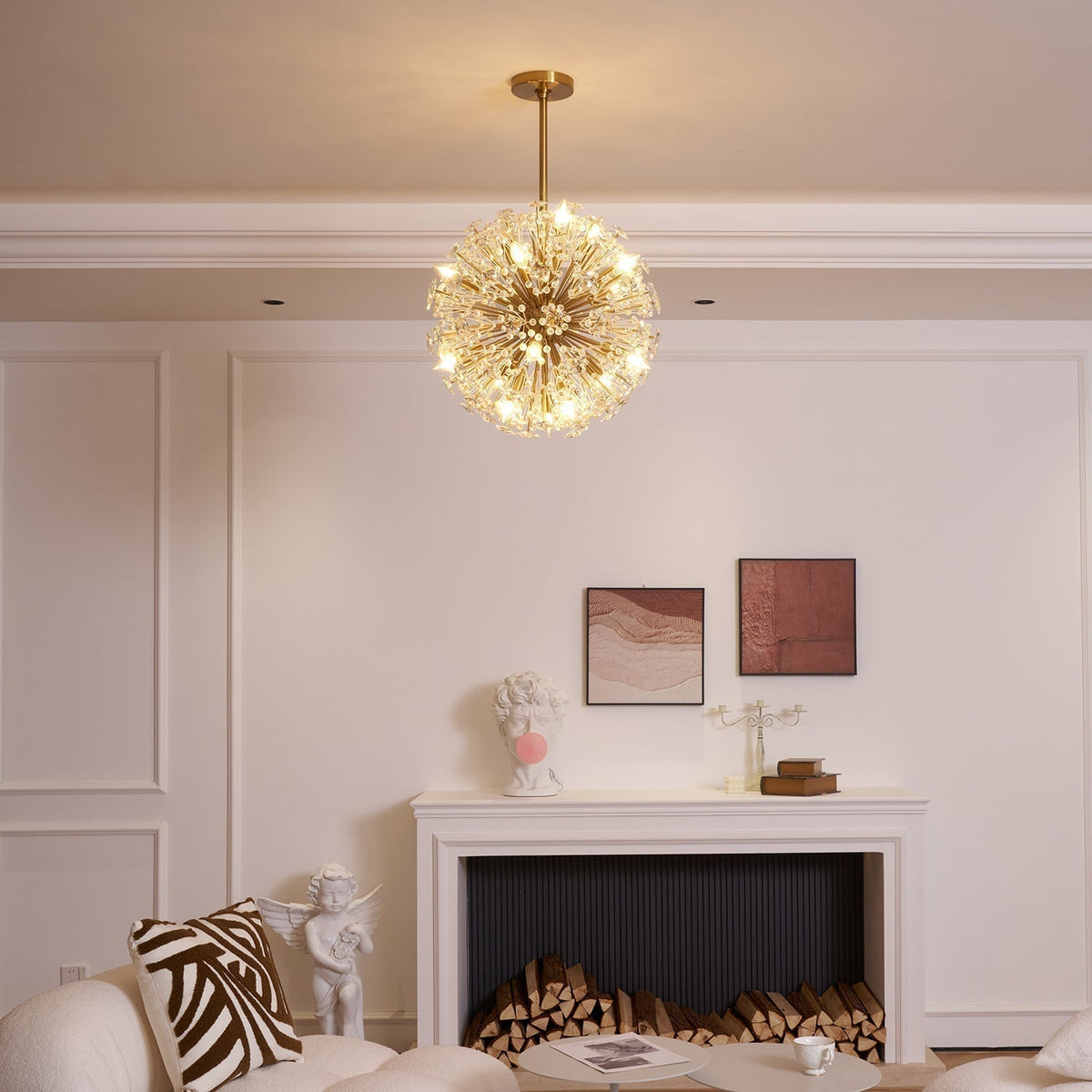 Virien Lustre de Luxe en Métal Doré