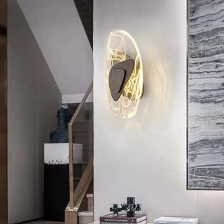 Arisha Applique Murale Art Deco Irrégulier Led Nordique, Métal, Or/Noir, Chambre