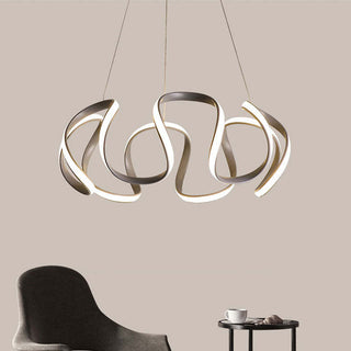 Eldorix Suspension Linéaire Moderne Doré/Café/Gris. Salon-Luire