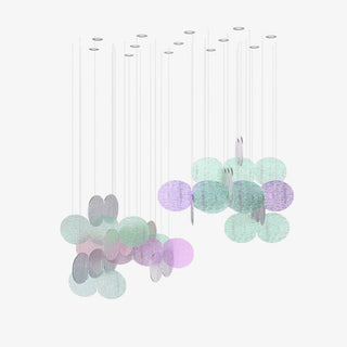 Clouds Iridescent Disc Chandelier-Neutral Decor