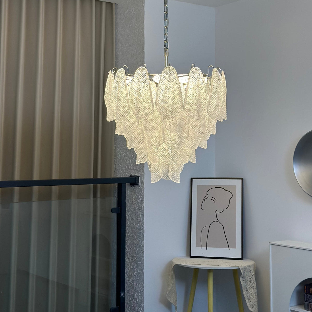 Prelit Lustre en Verre de Forme Goutte d'Eau