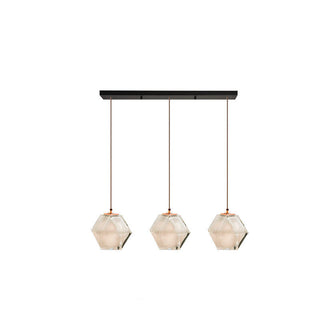 Valentina Polyèdre LED Suspension Métal Verre Cuisine Chambre à Coucher