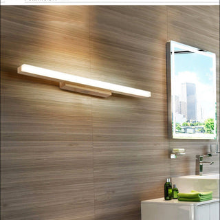 Kevenel Applique Murale Miroir Linéaire Minimaliste. Bois. Noyer. Salon-Luire