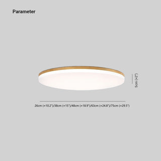 Evenor Plafonnier LED Grande Rond Moderne Bois-Luire