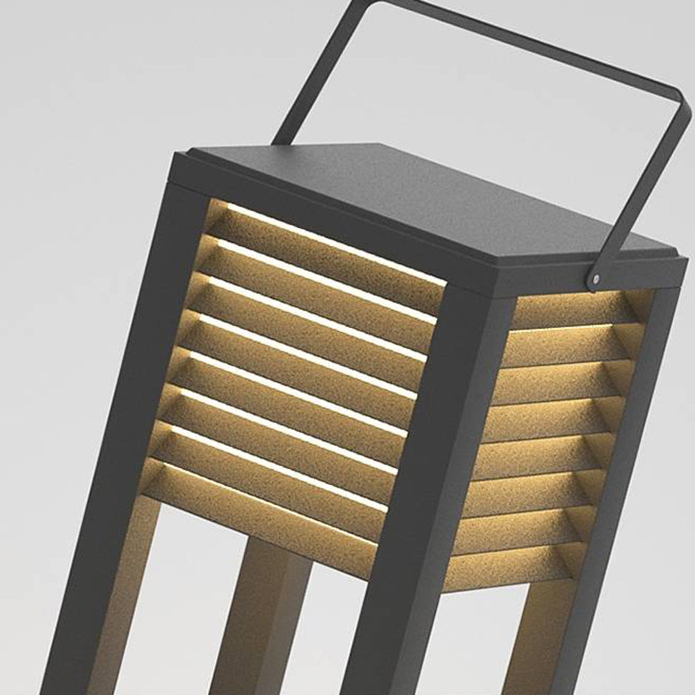 Ray Moderne LED Lampadaire Noir Métal/Acrylique Extérieur Cour