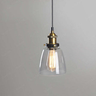 Siroven suspension Industriel en Verre. Clair/Ambre/Gris Fumé-Luire