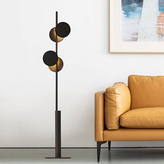 Mira Design Lampadaire Rond Nordique Métal Noir Bureau/Chambre à Coucher